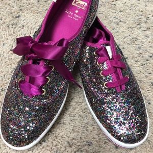 Pink Kate Spade Glitter Keds - New without box 8.5